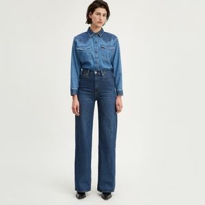 Levi's Ribcage Straight Wide Leg Super High Rise Jeans 28 x 34 NWT